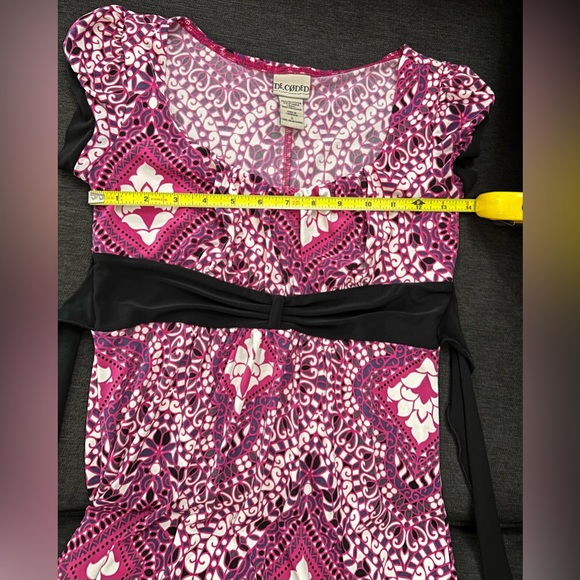 DE.CØDED | Small Pink Lined Boho Banded Dress with cap sleeves - Picture 4 of 7